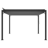 Gazebo with Louvered Roof 3x3 m Anthracite Fabric and Aluminium 313926
