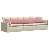 Sofa Pillows 2 pcs Pink 200 x 40 cm Corduroy Fabric 42013889