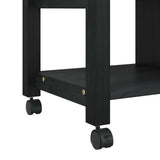 Kitchen Trolley MONZA Black 84 x 40 x 88.5 cm Solid Pine Wood 42027042