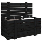 Storage Box Black 91x40.5x42 cm Solid Wood Pine 825002