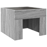 ZNTS Bedside Table with Infinity LED Grey Sonoma 40x40x30 cm 3284075