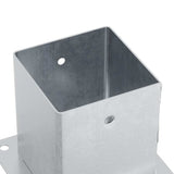 Post Bases Square 12 pcs Silver 101x101 mm Galvanised Steel 42000013