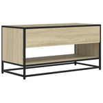 ZNTS TV Cabinet Sonoma Oak 91x40x46 cm Engineered Wood and Metal 848885