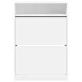 Shoe Cabinet with 2 Flip-Drawers White 80x34x116 cm 3214406