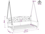 Swing Bench Steel 110.5 x 59 x 55 cm Antique White 42038694