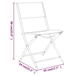 Folding Outdoor Chairs 2 pcs Black Steel and Textilene 318766