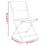 Folding Outdoor Chairs 2 pcs Black Steel and Textilene 318766