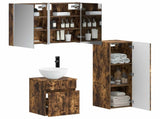 Bathroom Furniture Set 4 pcs Smoked Oak 3407475