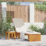 Sun Lounger Reclining Brown 200 x 55 x 94cm Solid Acacia wood 4108115