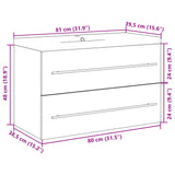 2 Piece Bathroom Furniture Set Sonoma Oak Engineered Wood 3325047