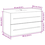 2 Piece Bathroom Furniture Set Sonoma Oak Engineered Wood 3325047