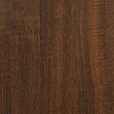 Record Cabinet Brown Oak 121x38x48 cm Engineered Wood 831932