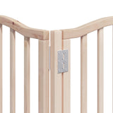 Dog Gate with Door Foldable 12 Panels 600 cm Poplar Wood 3155586