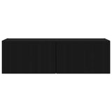 TV Wall Cabinet 98 x 31 x 29.5 cm Black Engineered Wood 892231