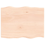 Table Top 80x60x2 cm Untreated Solid Wood Oak Live Edge 363878