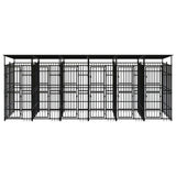Outdoor Dog Kennel with Roof Steel 11.06 m 3097951