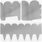 Lawn Edging 20 pcs 103 x 20 cm Steel Silver 8008688