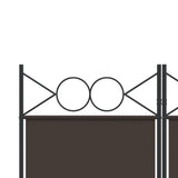 6-Panel Room Divider Brown 240x220 cm Fabric 350175