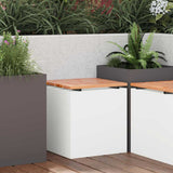 Garden Bench White 40 x 40 x 43 cm Steel 874913