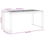 Garden Dining Table Grey 160 x 80 x 75 cm 4010603
