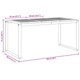 Garden Dining Table Grey 160 x 80 x 75 cm 4010603