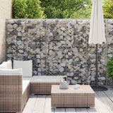 Gabion Wall with Covers Galvanised Steel 900x30x200 cm 147819