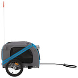 Pet Bike Trailer Blue and Grey Oxford Fabric and Iron 93876