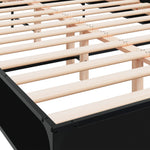 Bed Frame without Mattress Black 150x200 cm King Size 3280047