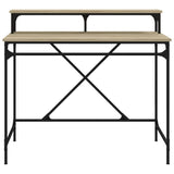 Desk Sonoma Oak 100x50x90 cm Engineered Wood and Iron 826700