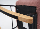 Mid Century Modern Teddy Fabric Tufted Upholstered Rocking Chair Padded Seat For Living Room W139760758