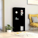 Book Cabinet Black 50x25x106 cm Engineered Wood 801108