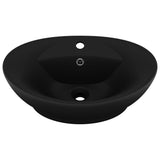 Luxury Basin Overflow Oval Matt Black 58.5x39 cm Ceramic 146942