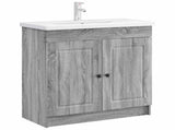 Bathroom under Sink Cabinet Grey Sonoma 78.5 x 37.5 x 81 cm 890080