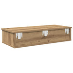 ZNTS Wall Shelf with Drawers Artisian Oak 80x31x17 cm Engineered Wood 859958