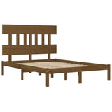 Bed Frame without Mattress Honey Brown 200x200 cm Solid Wood 3104761