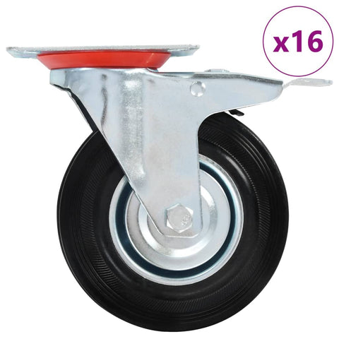 16 pcs Swivel Casters 125 mm 277978