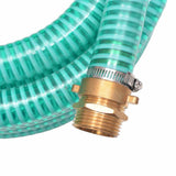 142885 Suction Hose with Brass Connectors 7 m 25 mm Green
