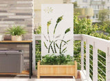Garden Privacy Screen White 50 x 140 cm Cold-rolled steel 876274