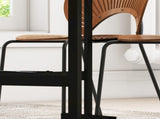 Mobile Drop Leaf Table, Folding Dining Table with 6 Wheels & Brakes, Kitchen Table for Small Spaces, T3398P342434