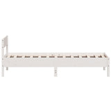Bed Frame without Mattress White 90x200 cm Solid Wood Pine 842763