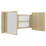 LED Bathroom Mirror Cabinet Sonoma Oak 100x12x45 cm Acrylic 804983