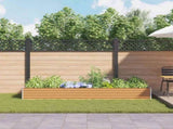 Garden Raised Bed 290 x 100 x 36 cm Galvanised Steel 42017360
