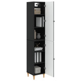 Cabinet Set 2 pcs Black Engineered Wood 3416449