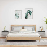 Wall-mounted Bedside Cabinets with LED Lights 2 pcs Grey Sonoma 836837