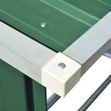 Garden Log Storage Shed Galvanised Steel 163x83x154 cm Green 47089