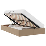 Storage Bed with Mattress Cappucino 120 x 200 cm Faux leather 3369944