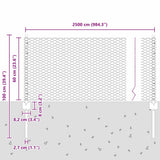 Welded Wire Fence 25 x 0.6 m Hot-Dip Galvanised Steel 3336991