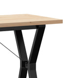 Dining Table Y-Frame 100x50x75.5 cm Solid Wood Pine and Steel 3282785