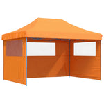 Foldable Party Tent Pop-Up with 3 Sidewalls Orange 4005017