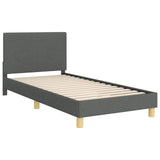 Children's Bed Frame with Headboard Dark Grey 90 x 200 cm 42011000